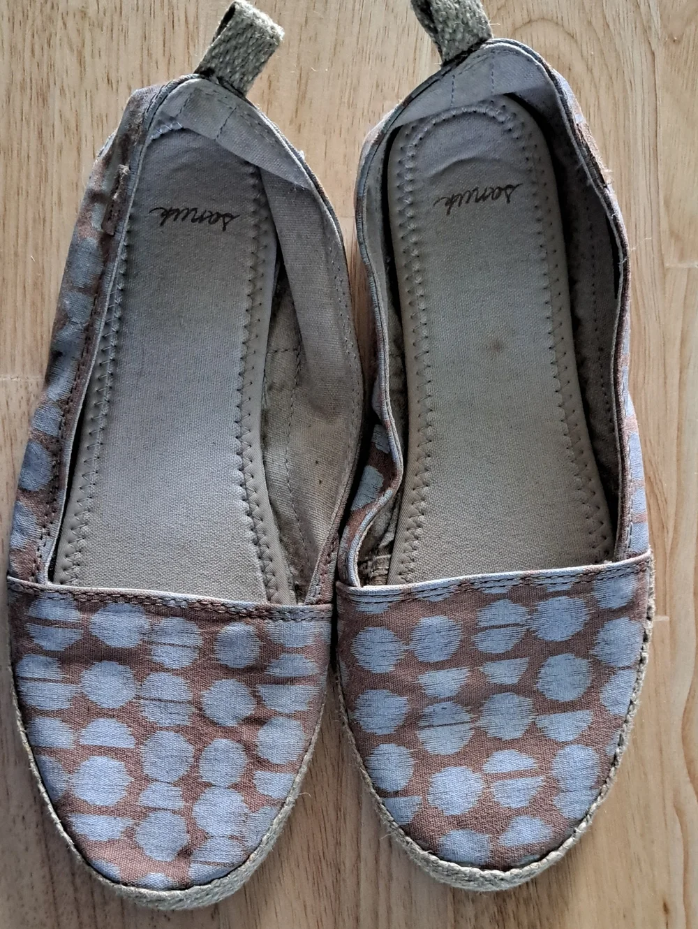 Sanuk Women's Polka Dot Espadrilles in Brown and Gray